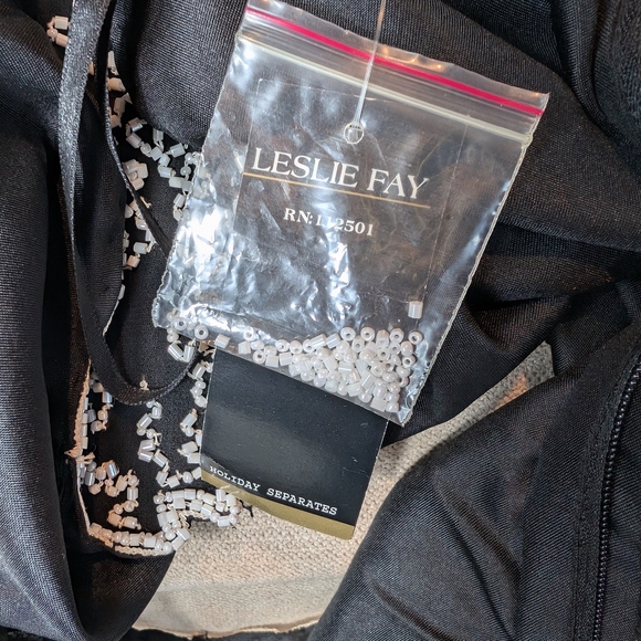 Chic Black and White Beaded Women's Blouse - Picture 10 of 10